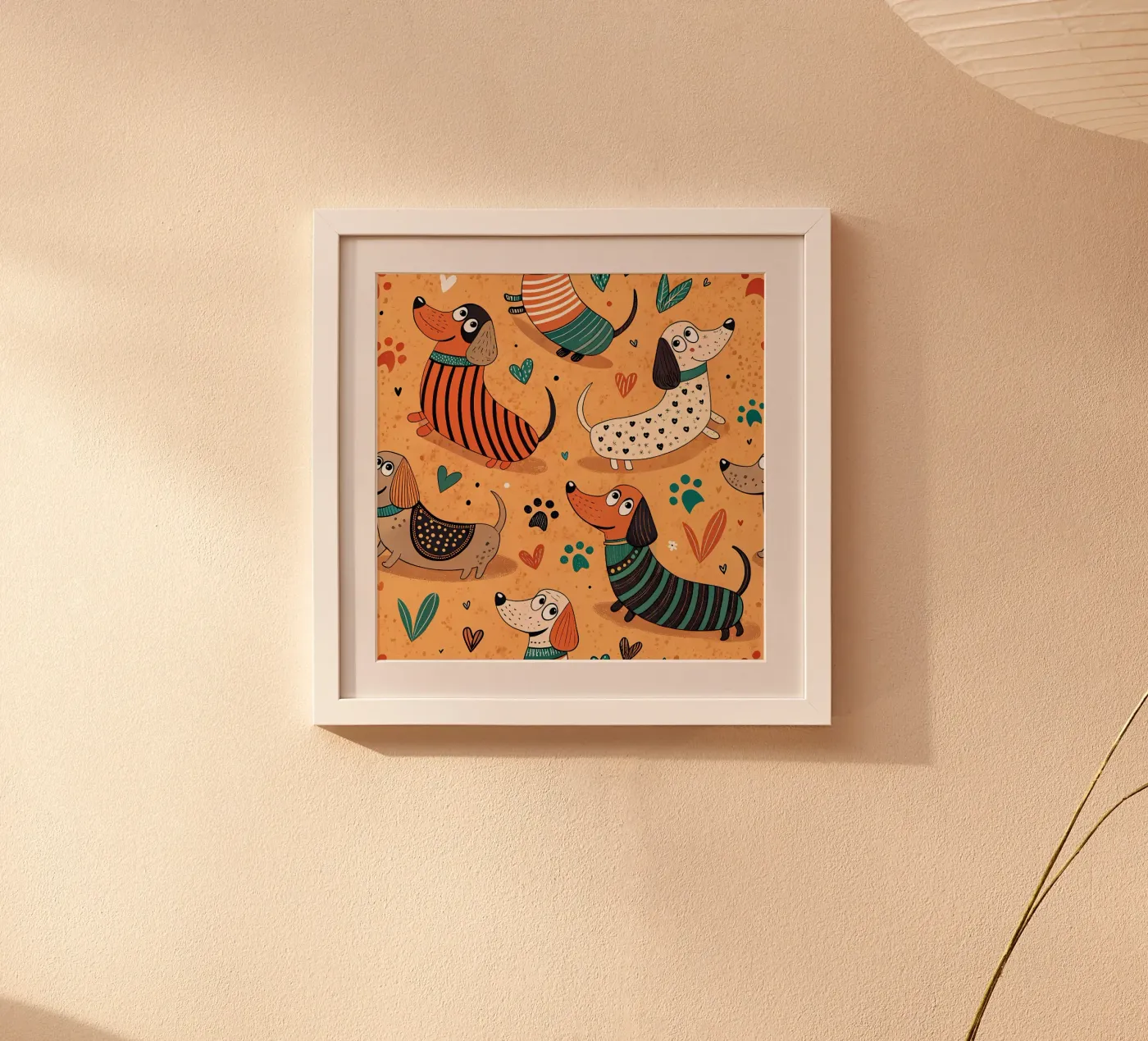 Dog Doodle Pattern poster by Happy Littles