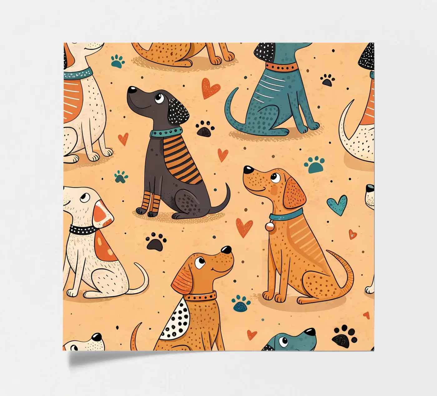 Dog Doodle Pattern sticker sheet by Happy Littles