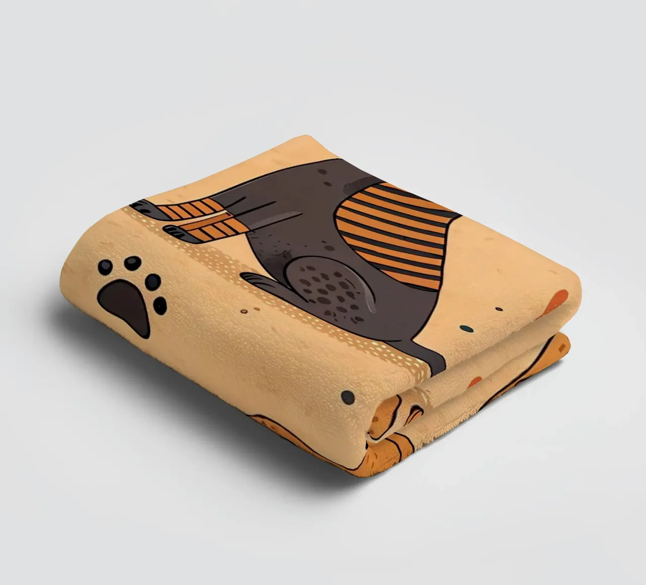 Modello di scarabocchio per cani asciugamano da bagno da Happy Littles