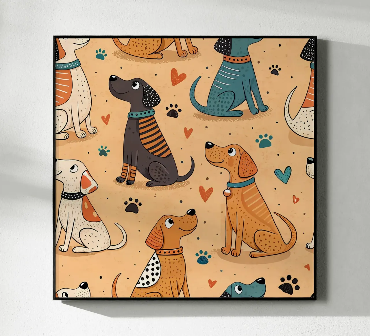 Dog Doodle Pattern plexiglass da Happy Littles