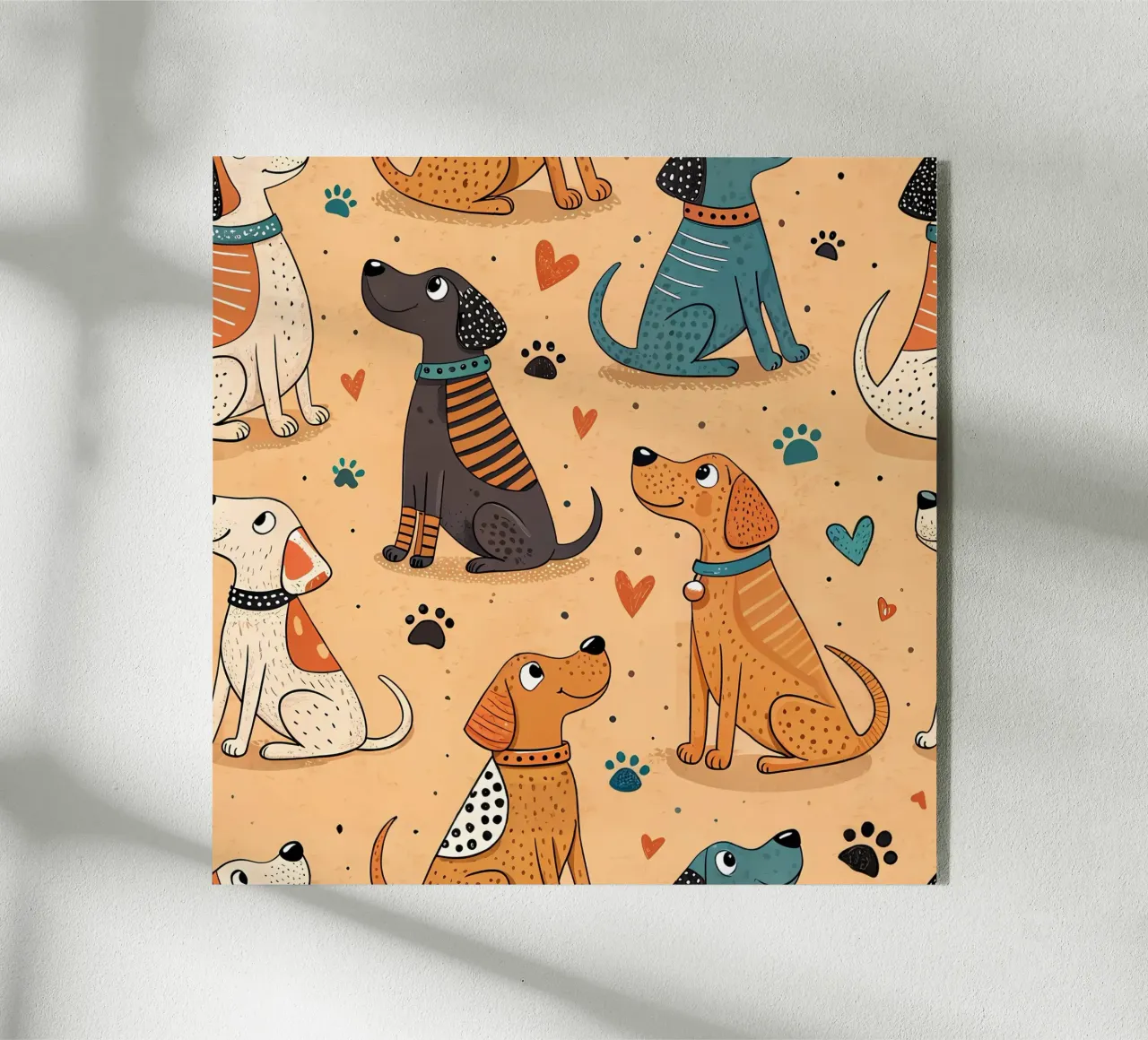 Dog Doodle Pattern plexiglass da Happy Littles