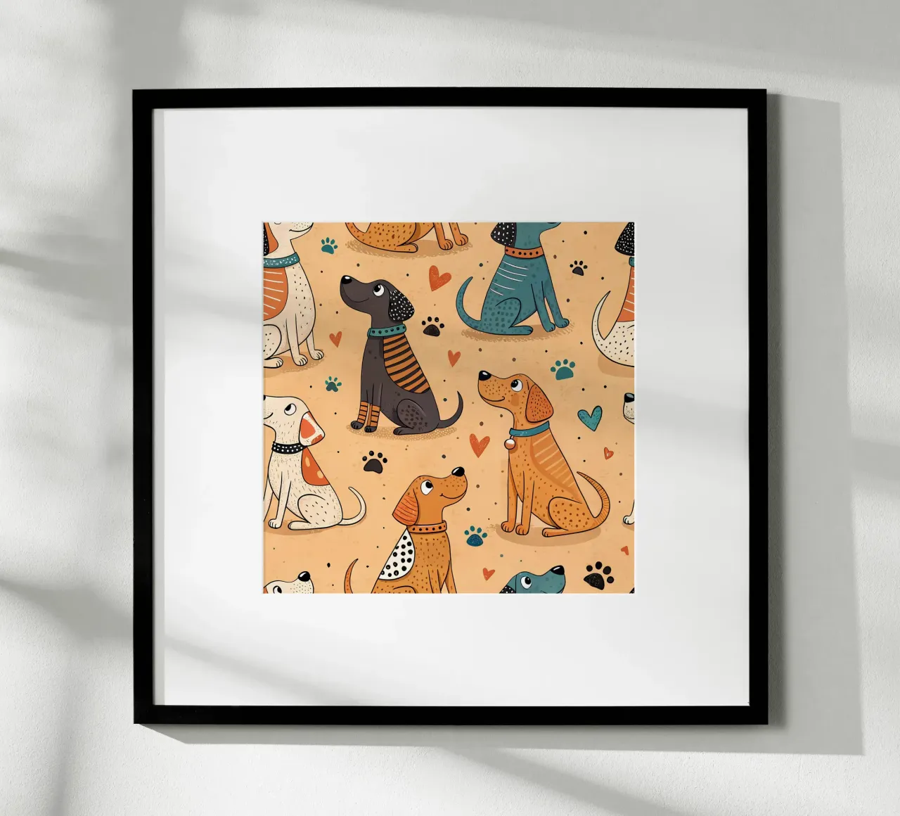 Dog Doodle Pattern poster da Happy Littles