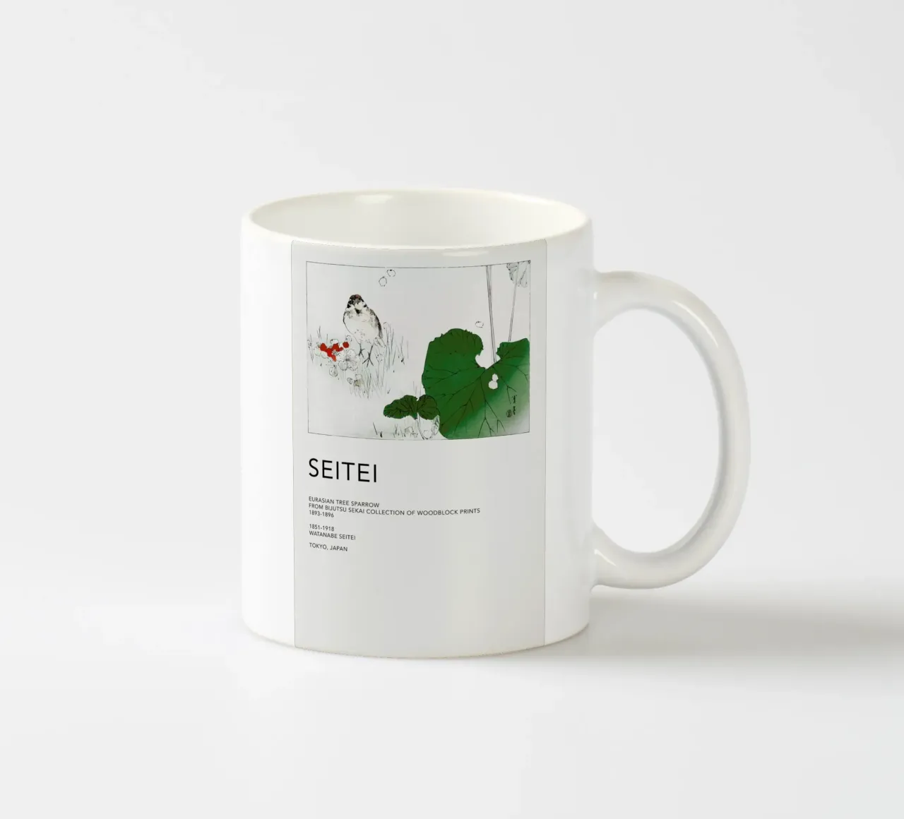 Seitei - Eurasian Tree Sparrow tazza in ceramica da Vintage by JUNIQE