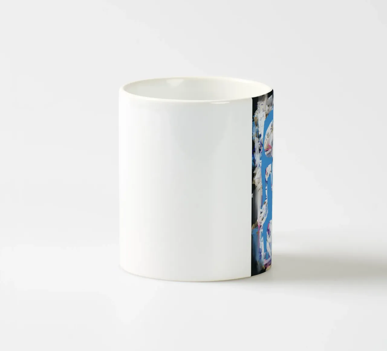 Caos bianco grande astratto 02 tazza in ceramica da Little Dean