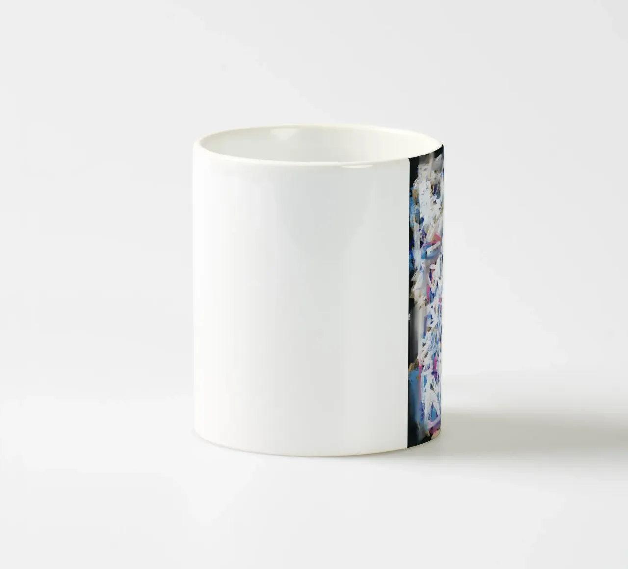 Chaos wit groot abstract keramische mok van Little Dean