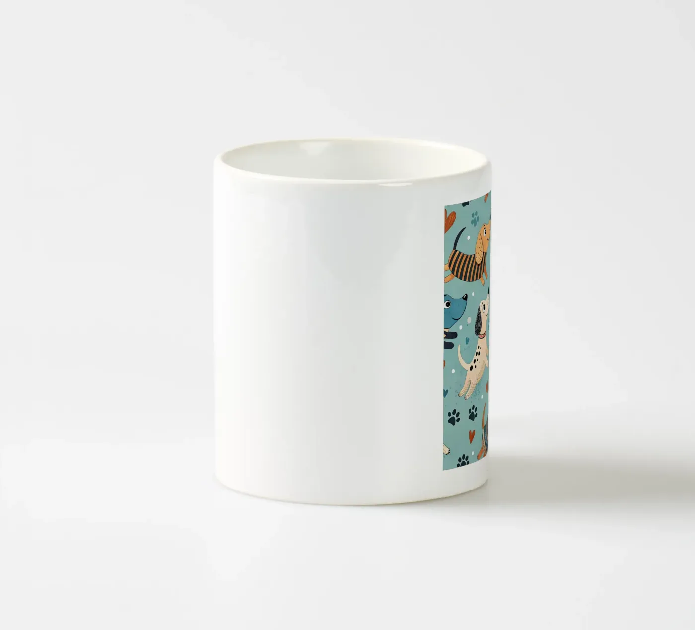 Dog Doodle Pattern ceramic mug by Happy Littles