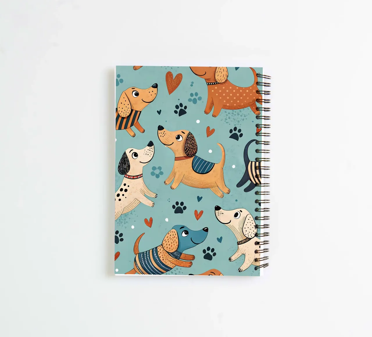 Modello di scarabocchio per cani diario ad anelli da Happy Littles