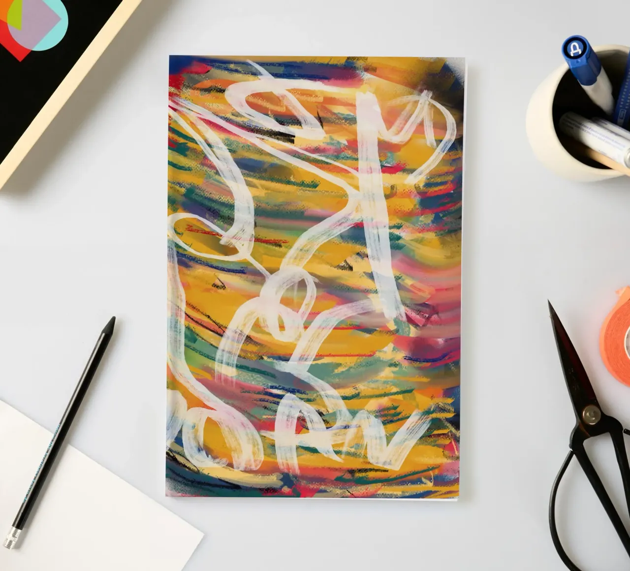 Chaos color grand abstrait 02 carnet de notes de Little Dean