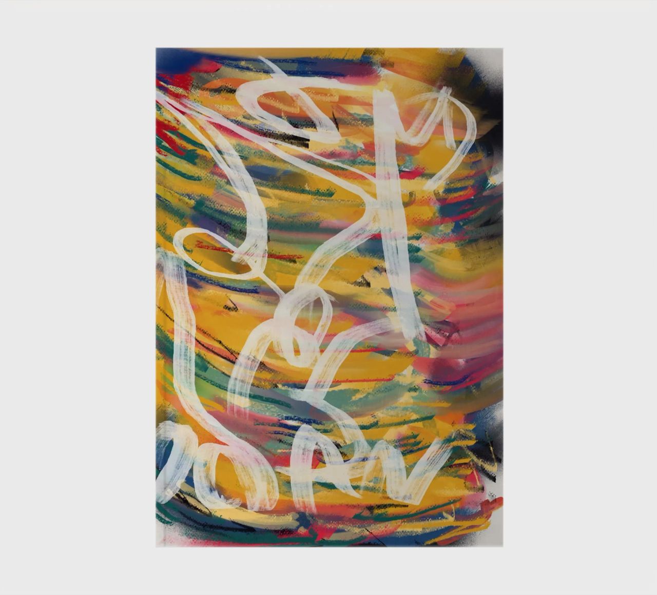 Chaos color large abstract 02 notebook by Little Dean