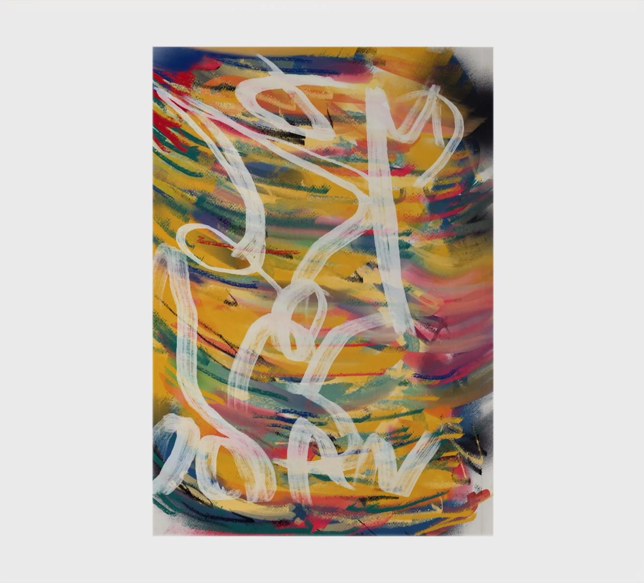 Chaos color large abstract 02 notebook by Little Dean