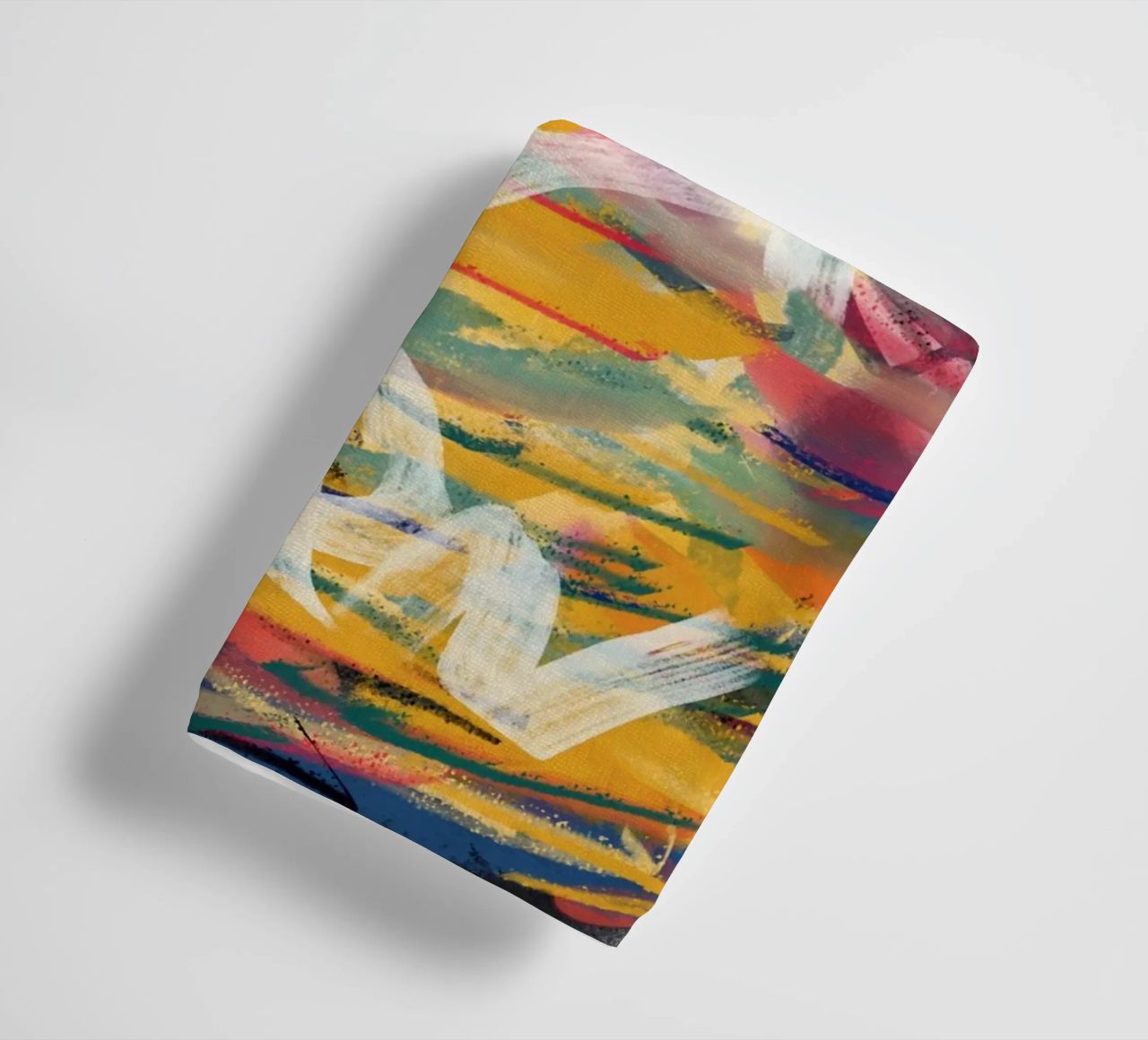 Chaos color large abstract 02 towel by Little Dean