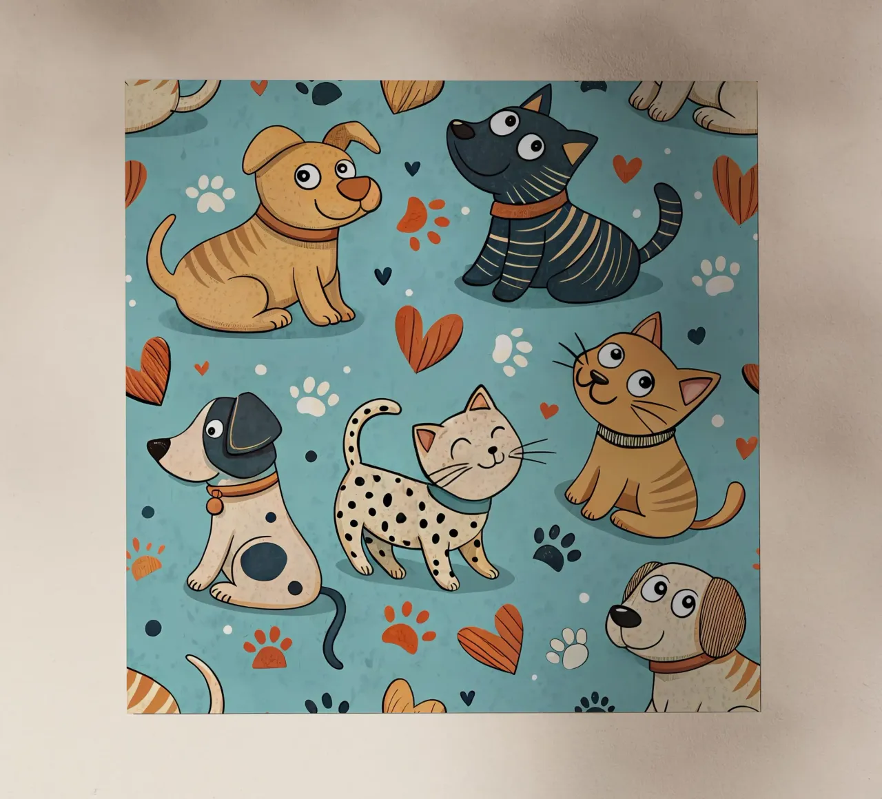 Modello di scarabocchio per cani pellicola backlit da Happy Littles