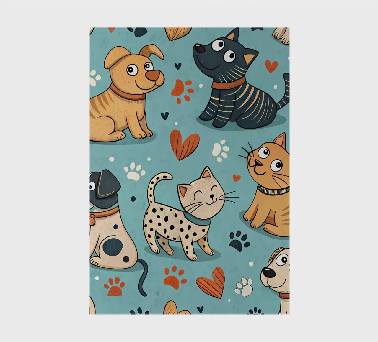 Dog Doodle Pattern notebook by Happy Littles