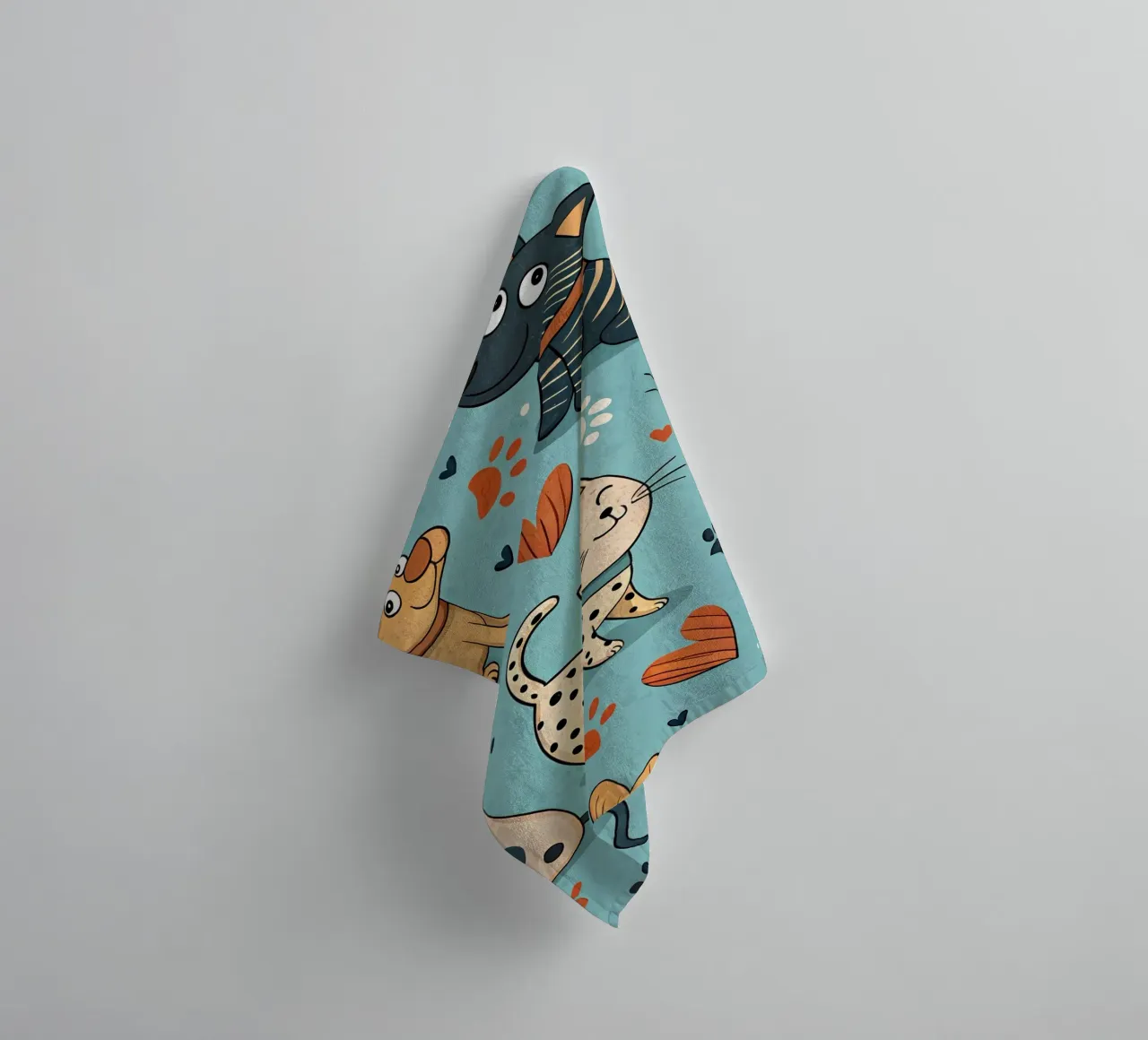 Honden Doodle Patroon badhanddoek van Happy Littles