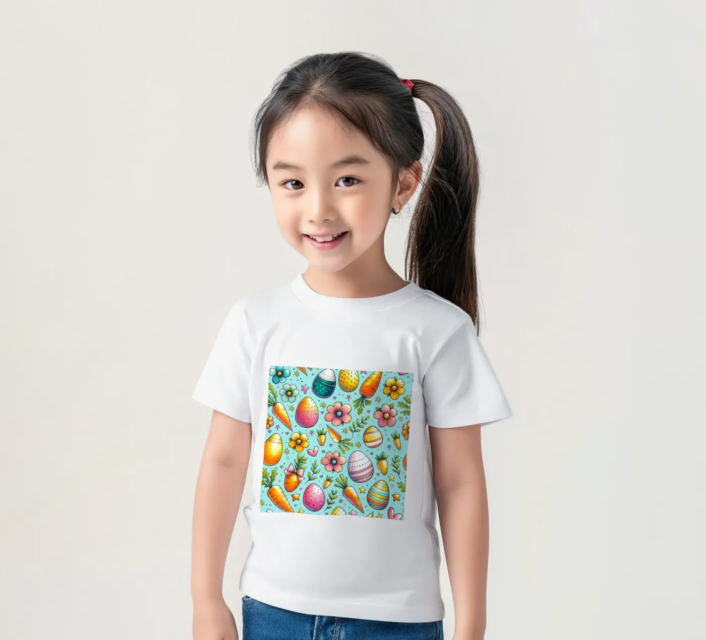 Ostereier-Kritzeleien Kinder T-Shirt von Happy Littles