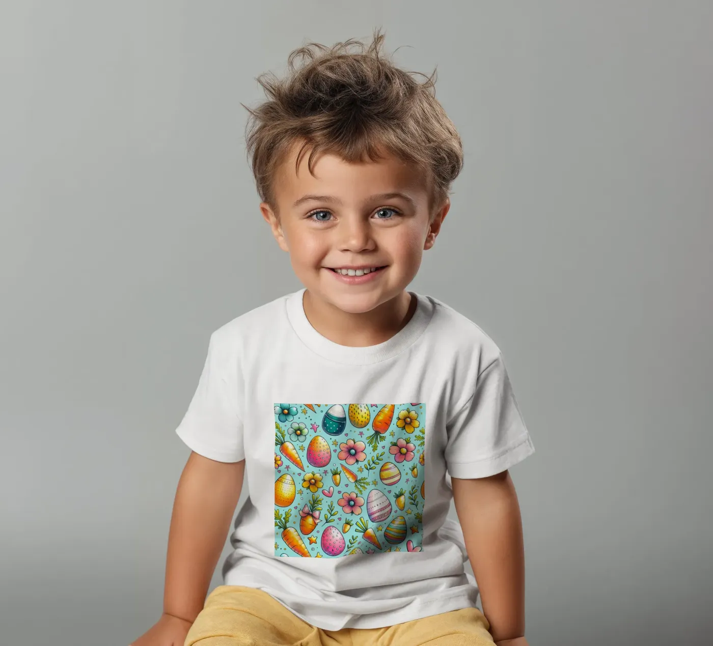 Ostereier-Kritzeleien Kinder T-Shirt von Happy Littles