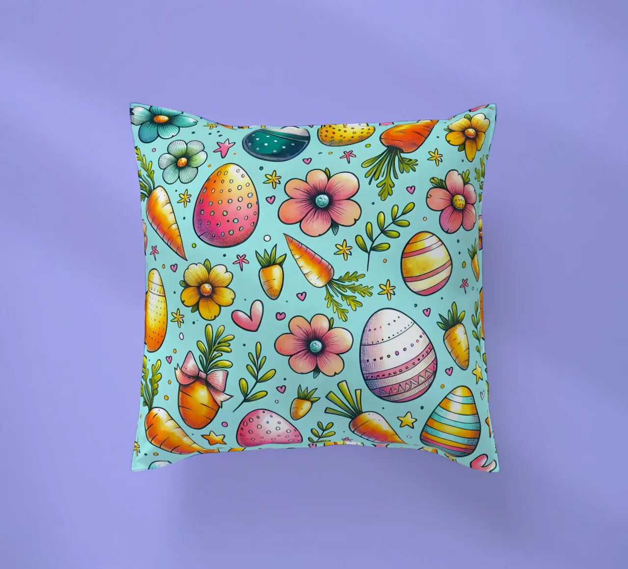 Scarabocchi di uova di Pasqua cuscino da Happy Littles