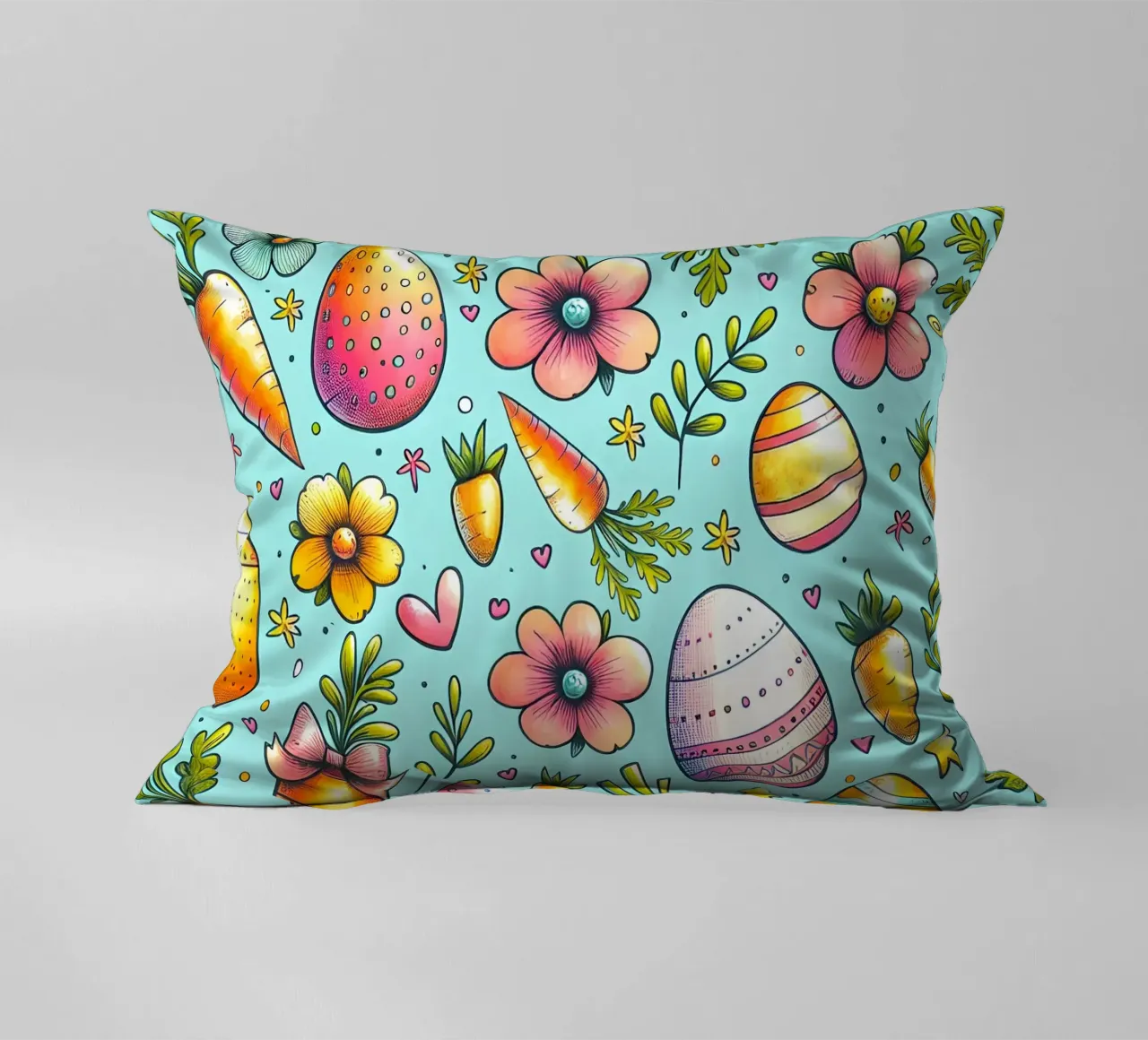 Scarabocchi di uova di Pasqua cuscino da Happy Littles
