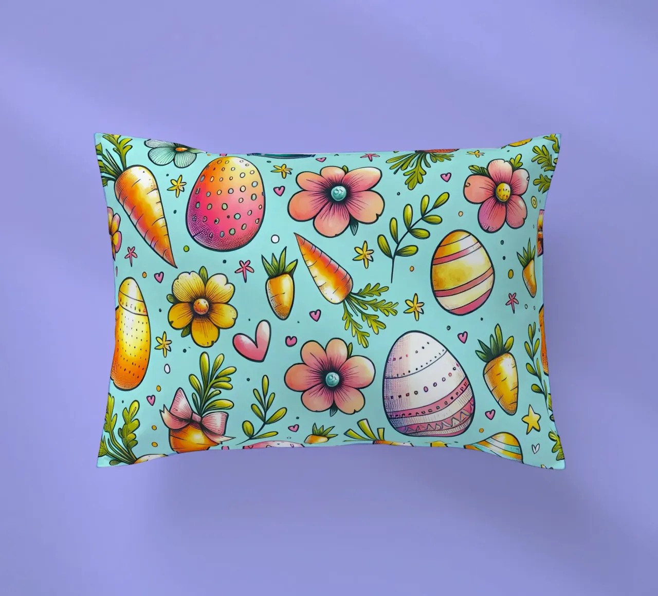 Scarabocchi di uova di Pasqua cuscino da Happy Littles