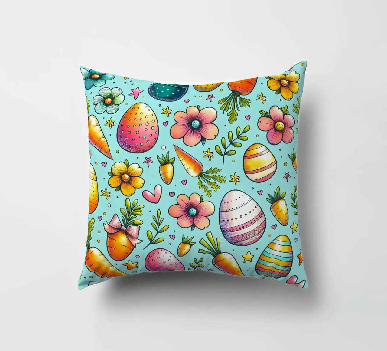 Scarabocchi di uova di Pasqua cuscino da Happy Littles