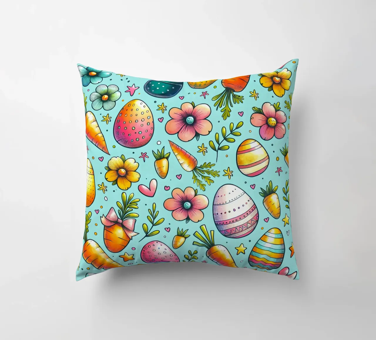 Scarabocchi di uova di Pasqua cuscino da Happy Littles
