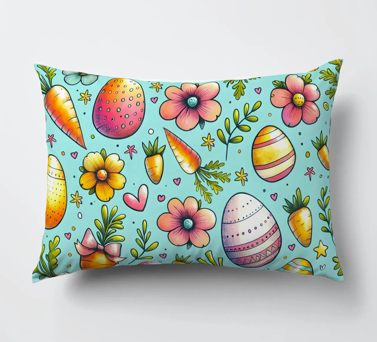 Scarabocchi di uova di Pasqua cuscino da Happy Littles