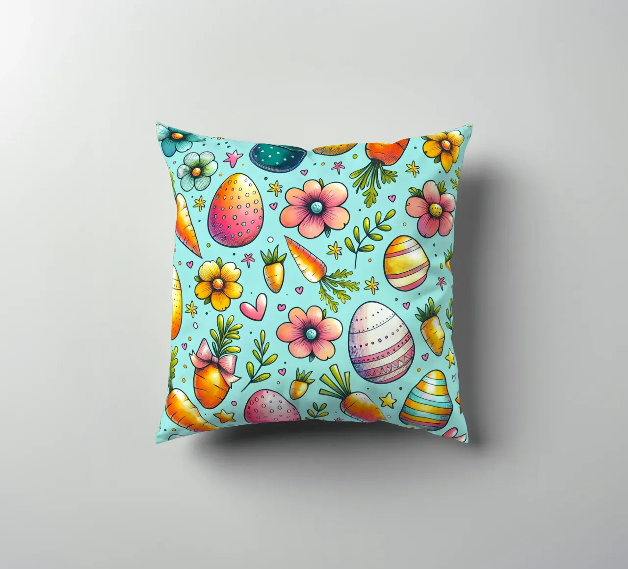 Scarabocchi di uova di Pasqua cuscino da Happy Littles
