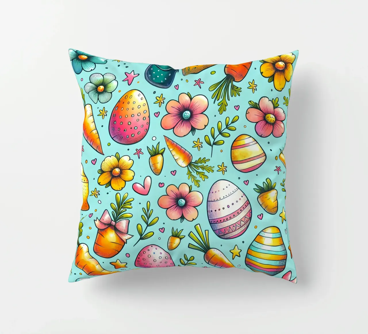 Scarabocchi di uova di Pasqua cuscino da Happy Littles