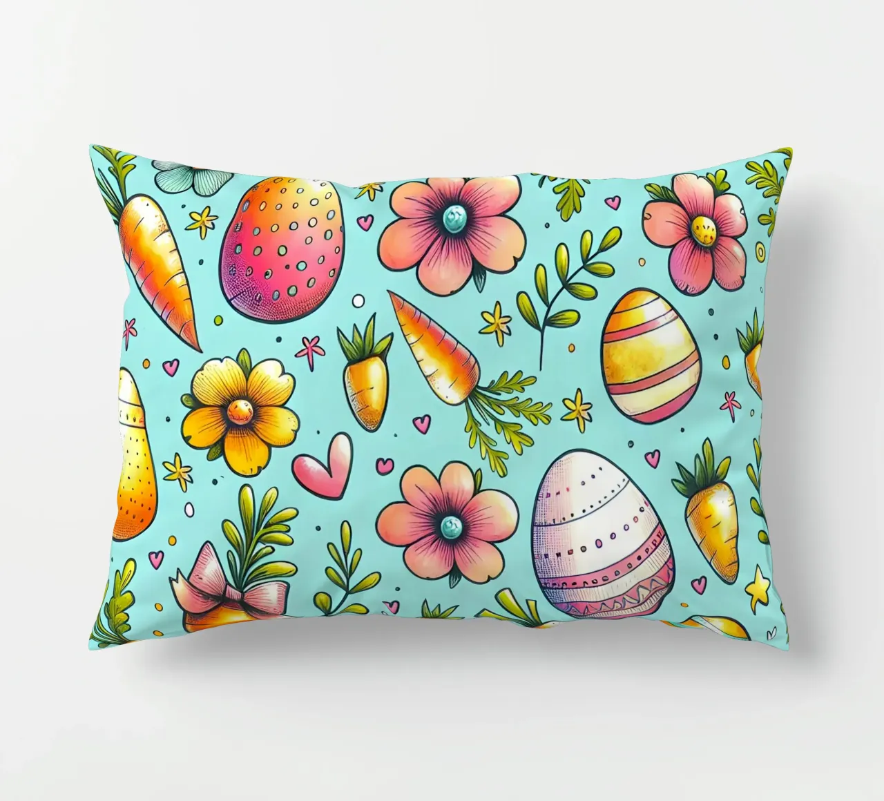 Scarabocchi di uova di Pasqua cuscino da Happy Littles