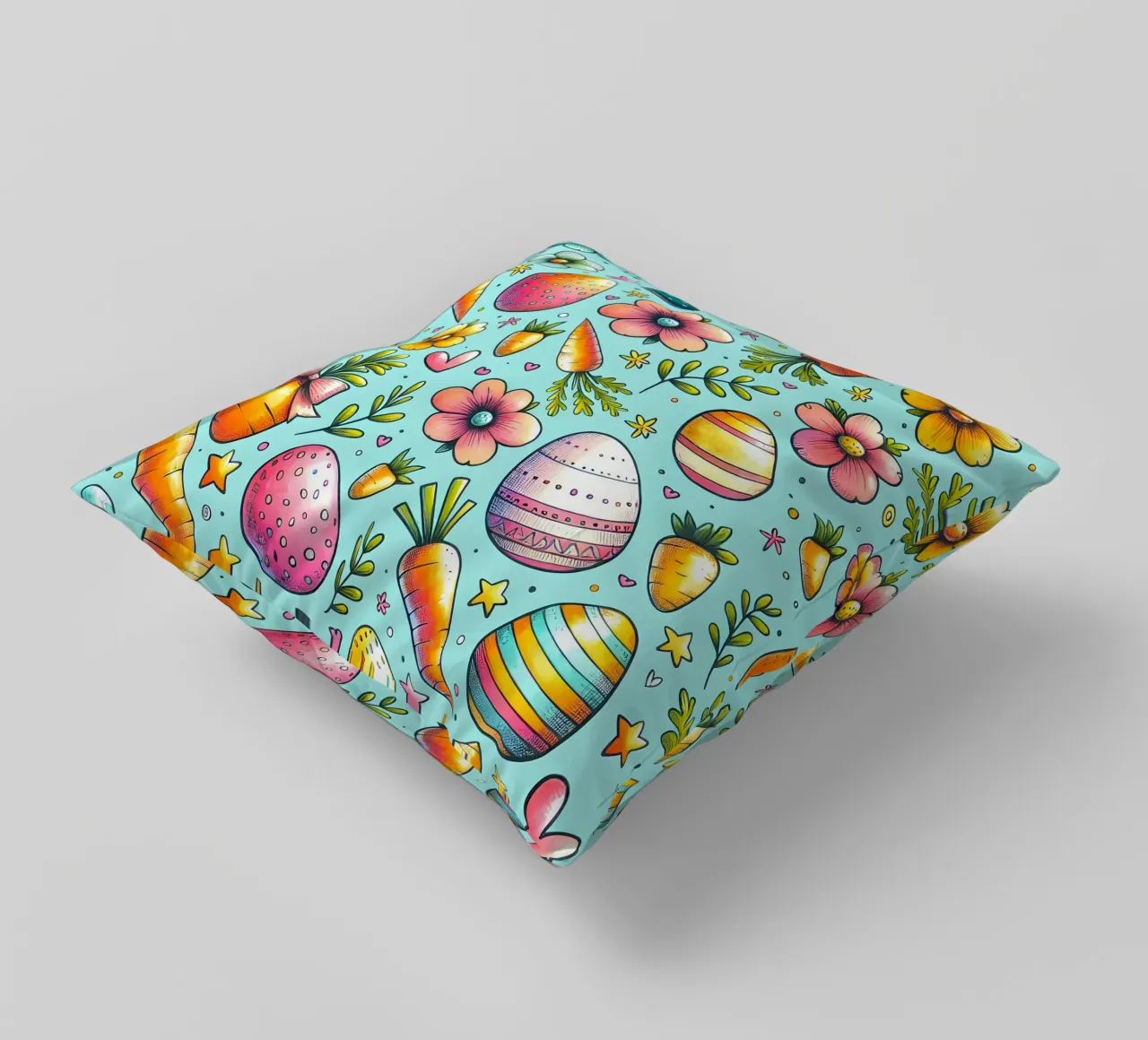 Scarabocchi di uova di Pasqua cuscino da Happy Littles