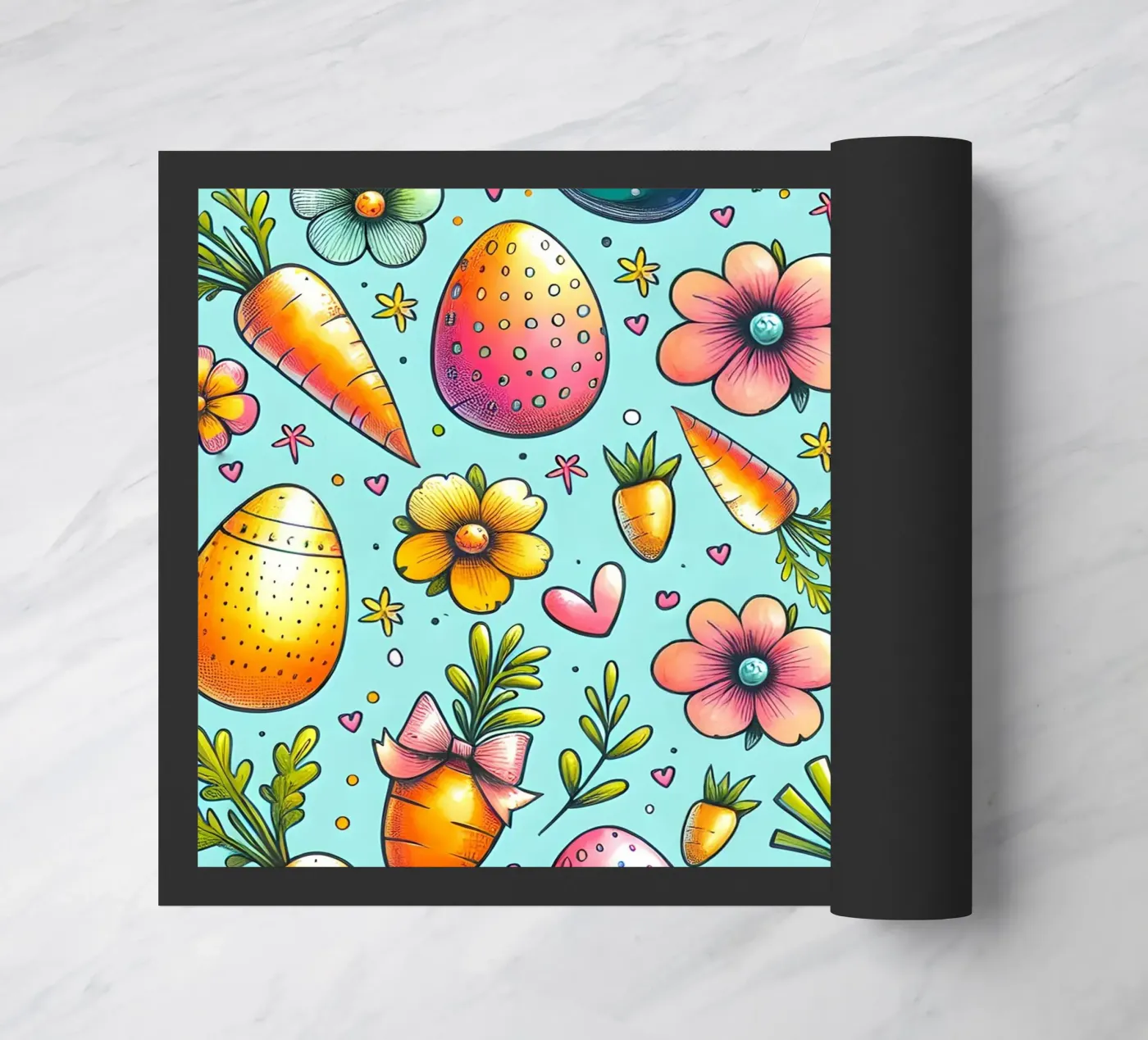 Scarabocchi di uova di Pasqua zerbino da Happy Littles