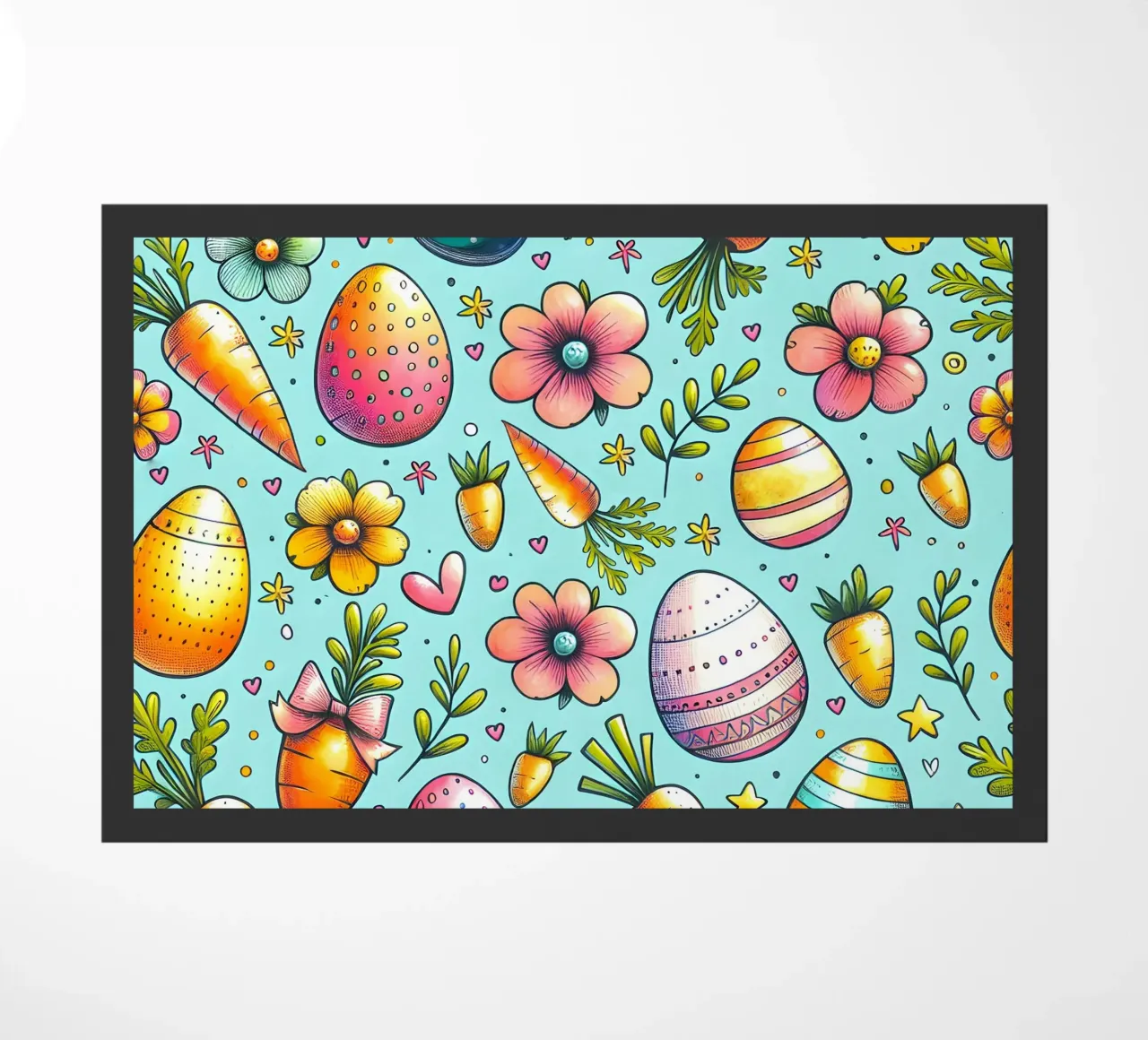 Easter Egg Doodles doormat by Happy Littles
