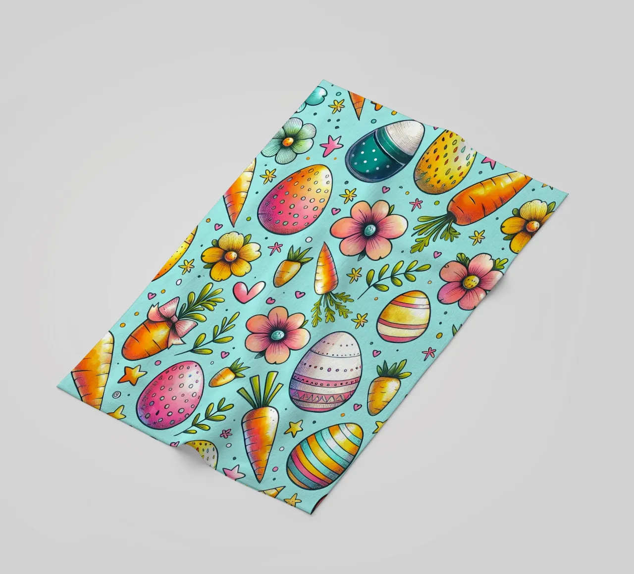 Paaseieren krabbels strandhanddoek van Happy Littles