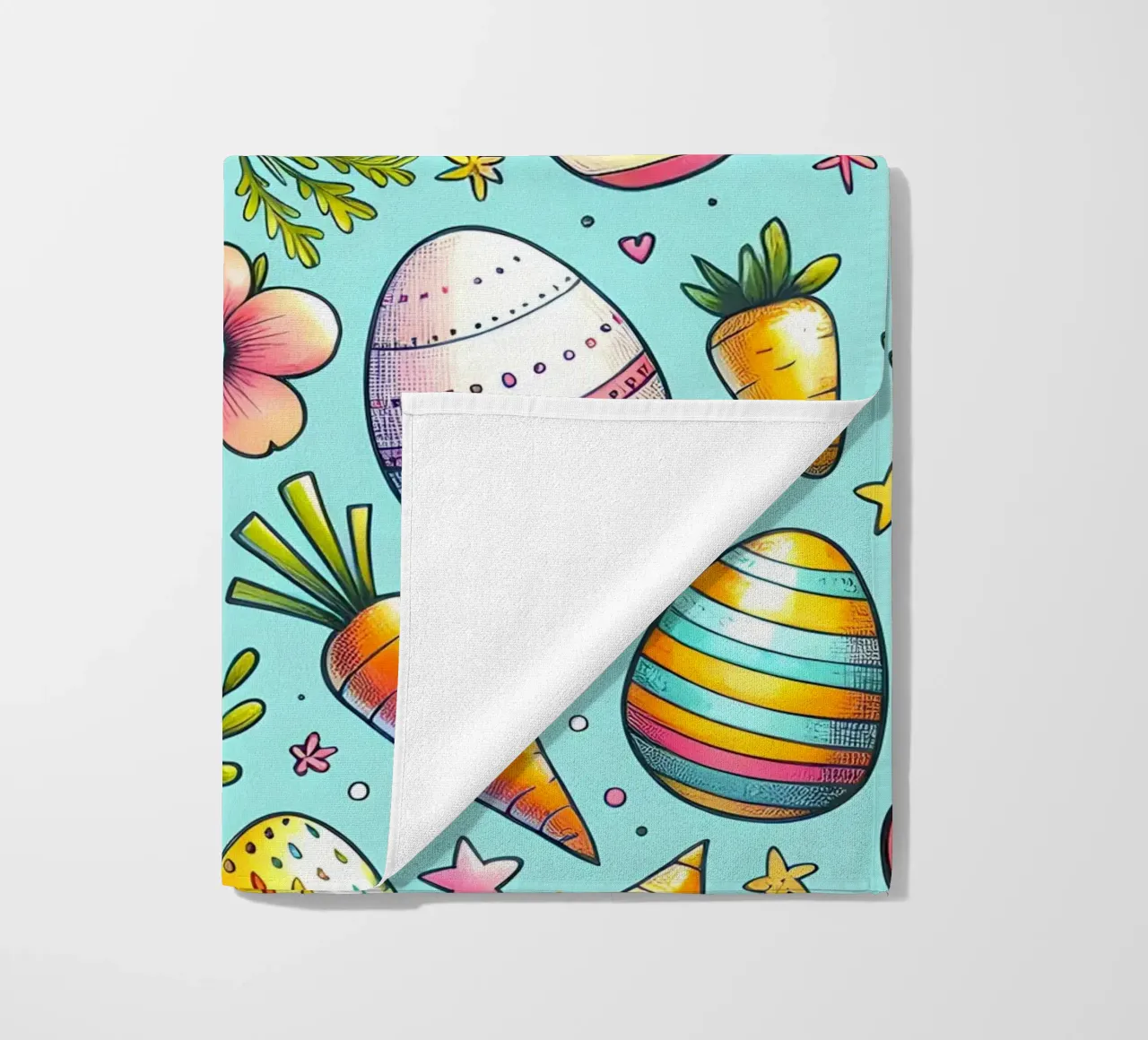 Paaseieren krabbels strandhanddoek van Happy Littles