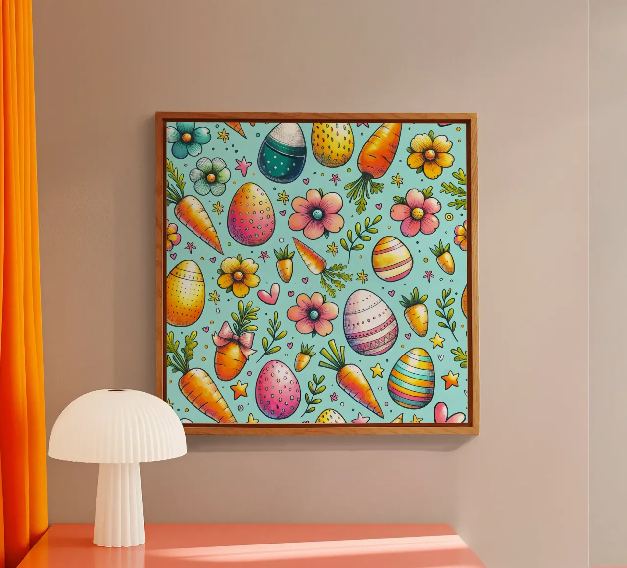 Easter Egg Doodles acryl van Happy Littles