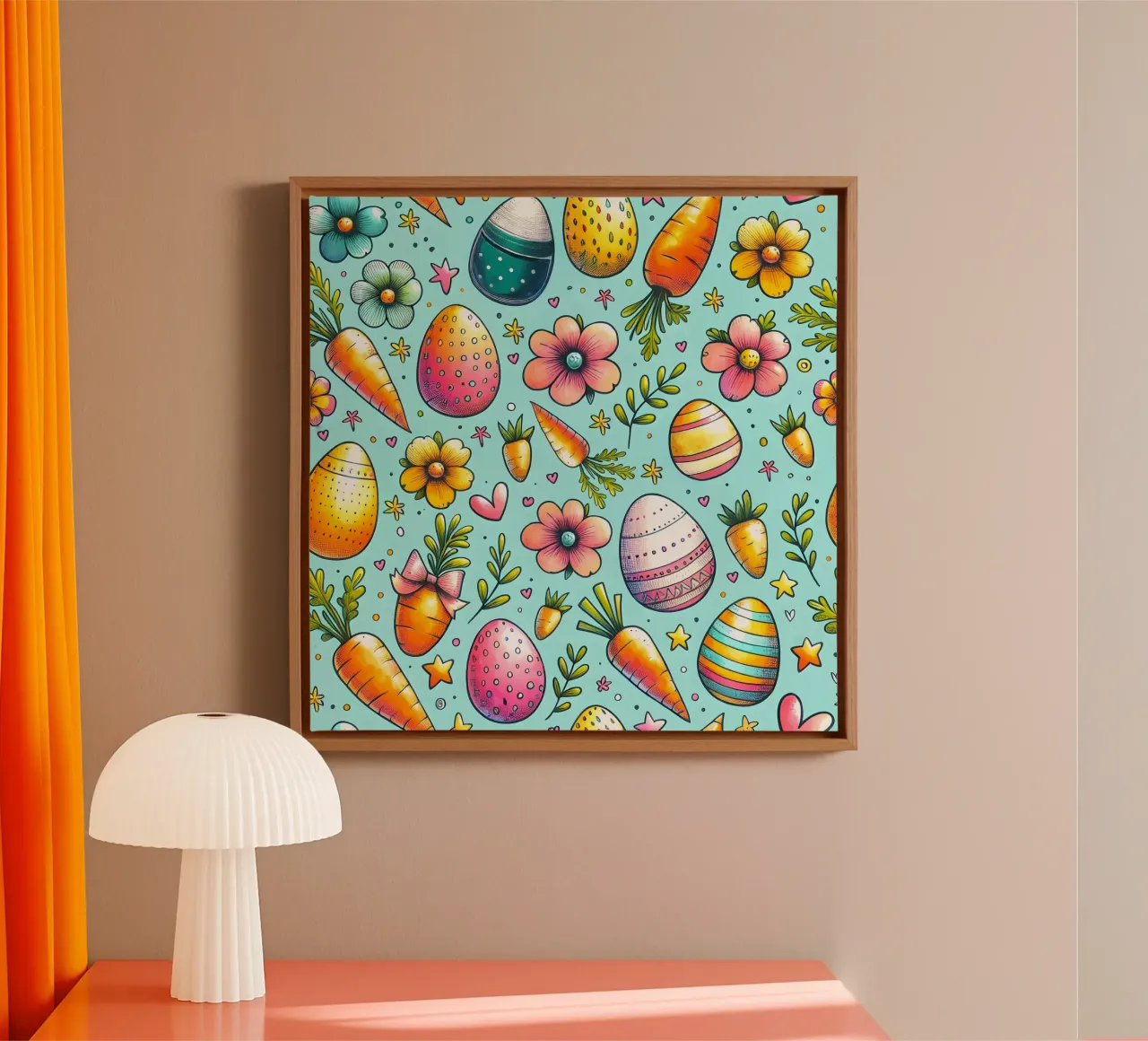 Paaseieren krabbels canvas van Happy Littles