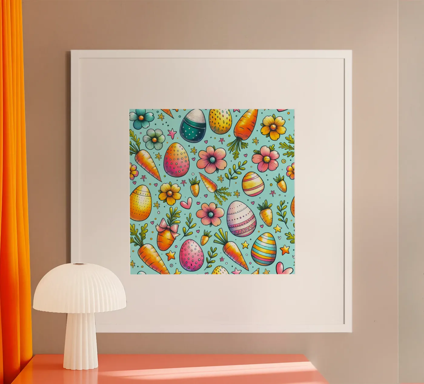 Scarabocchi di uova di Pasqua poster da Happy Littles