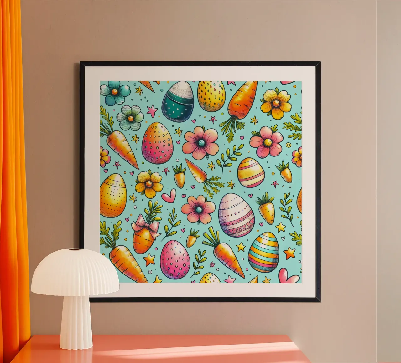 Scarabocchi di uova di Pasqua poster da Happy Littles