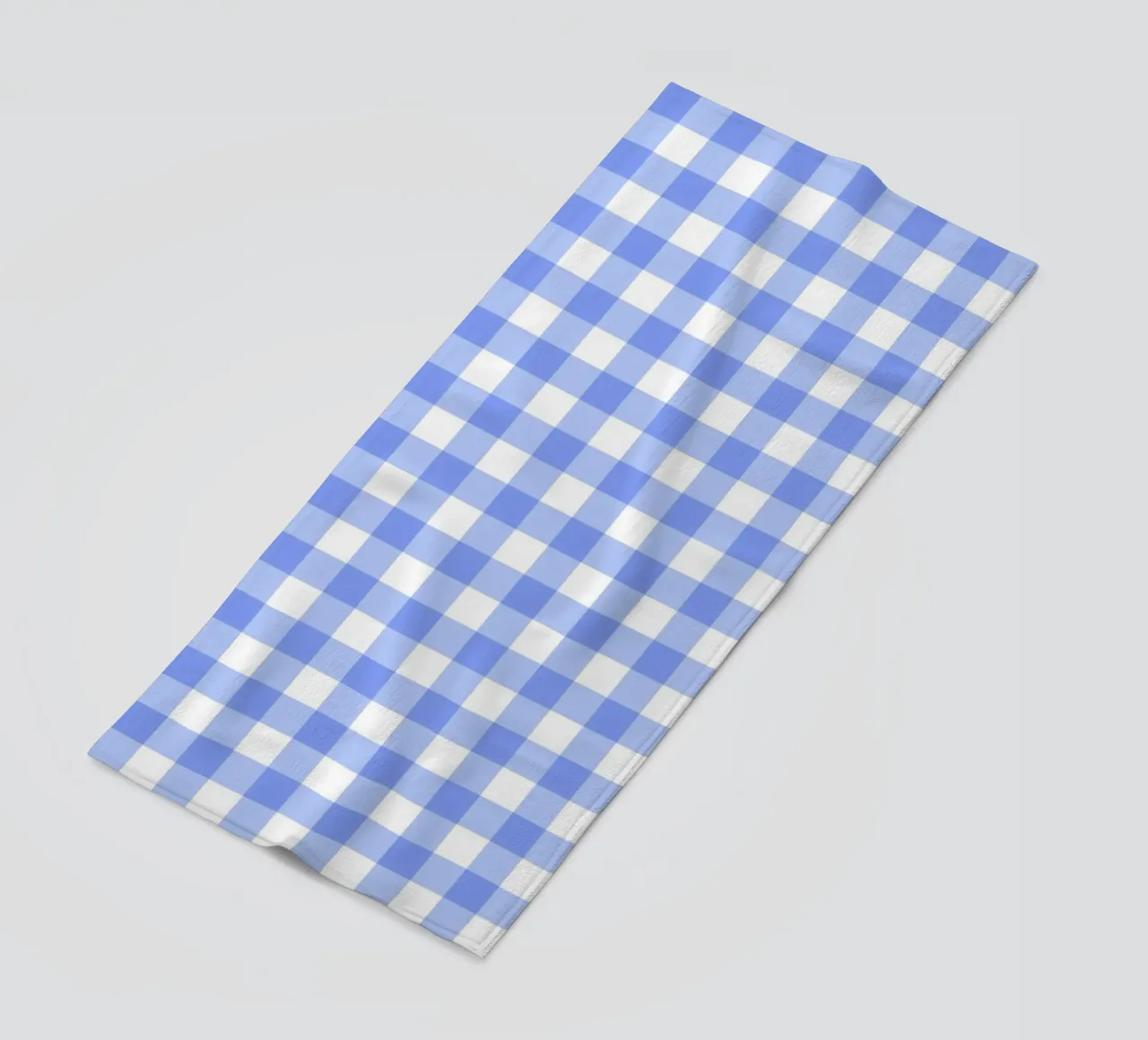 Gingham blu pastello telo mare da Happy Littles