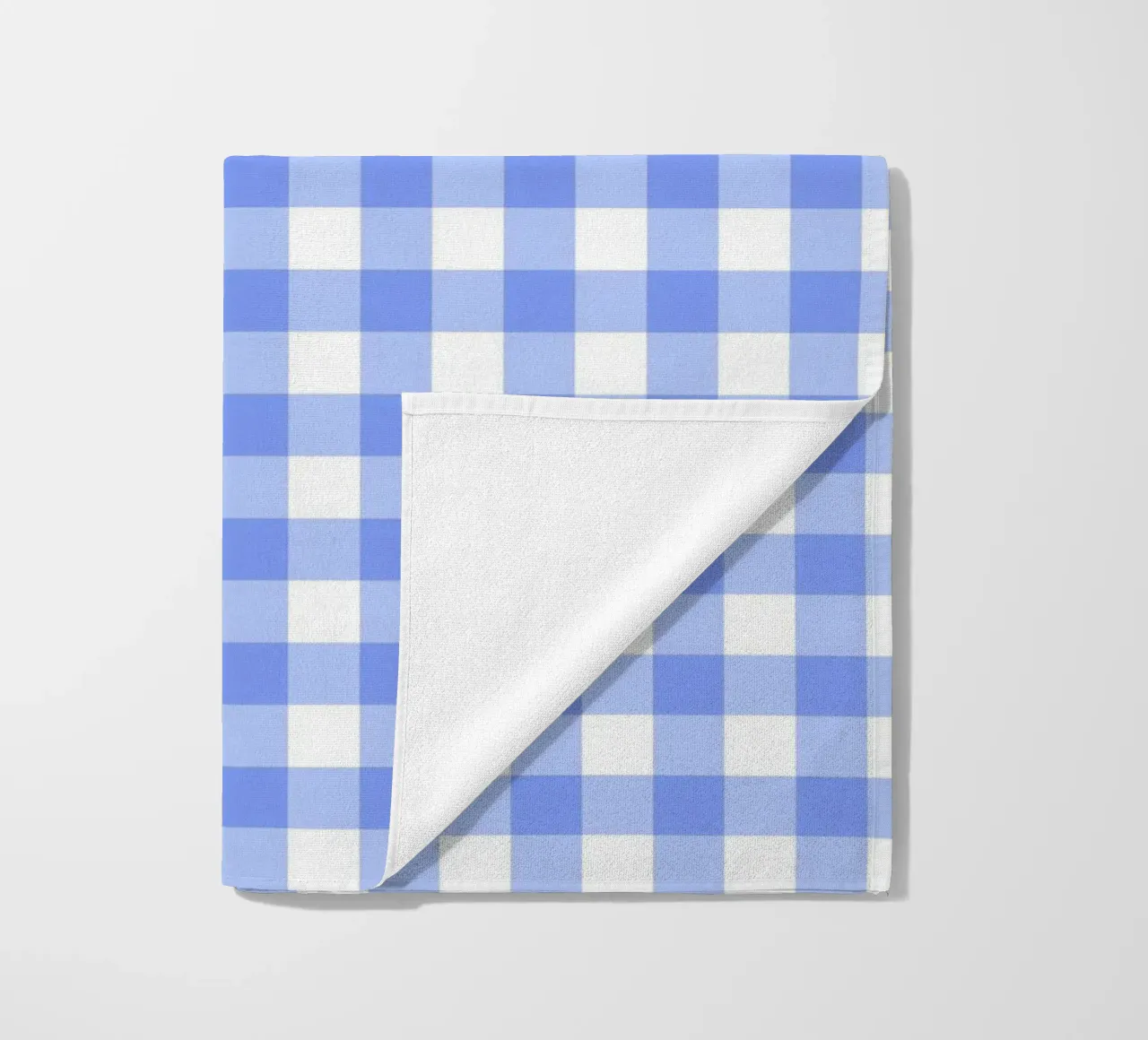 Gingham blu pastello telo mare da Happy Littles