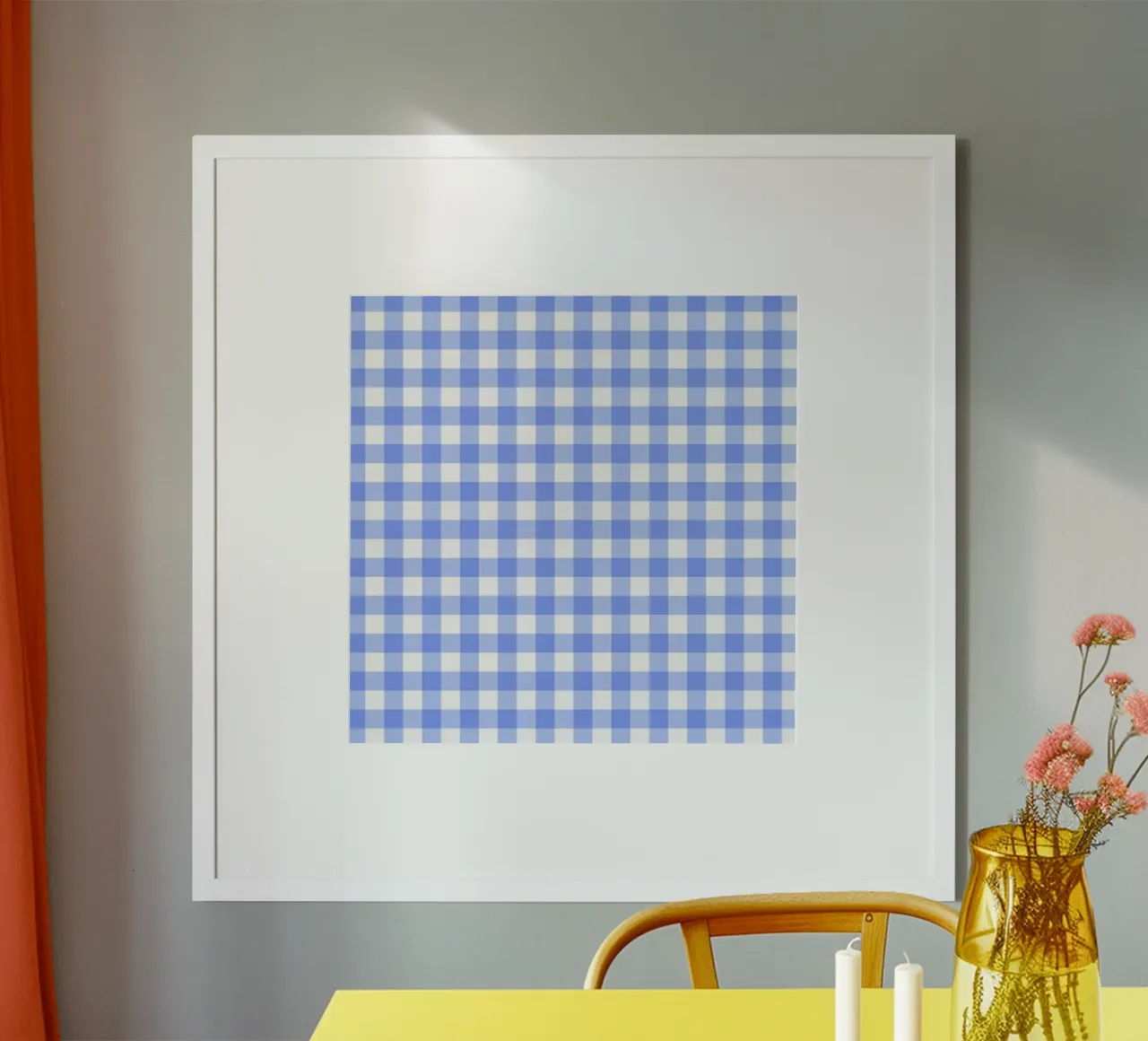 Gingham blu pastello poster da Happy Littles