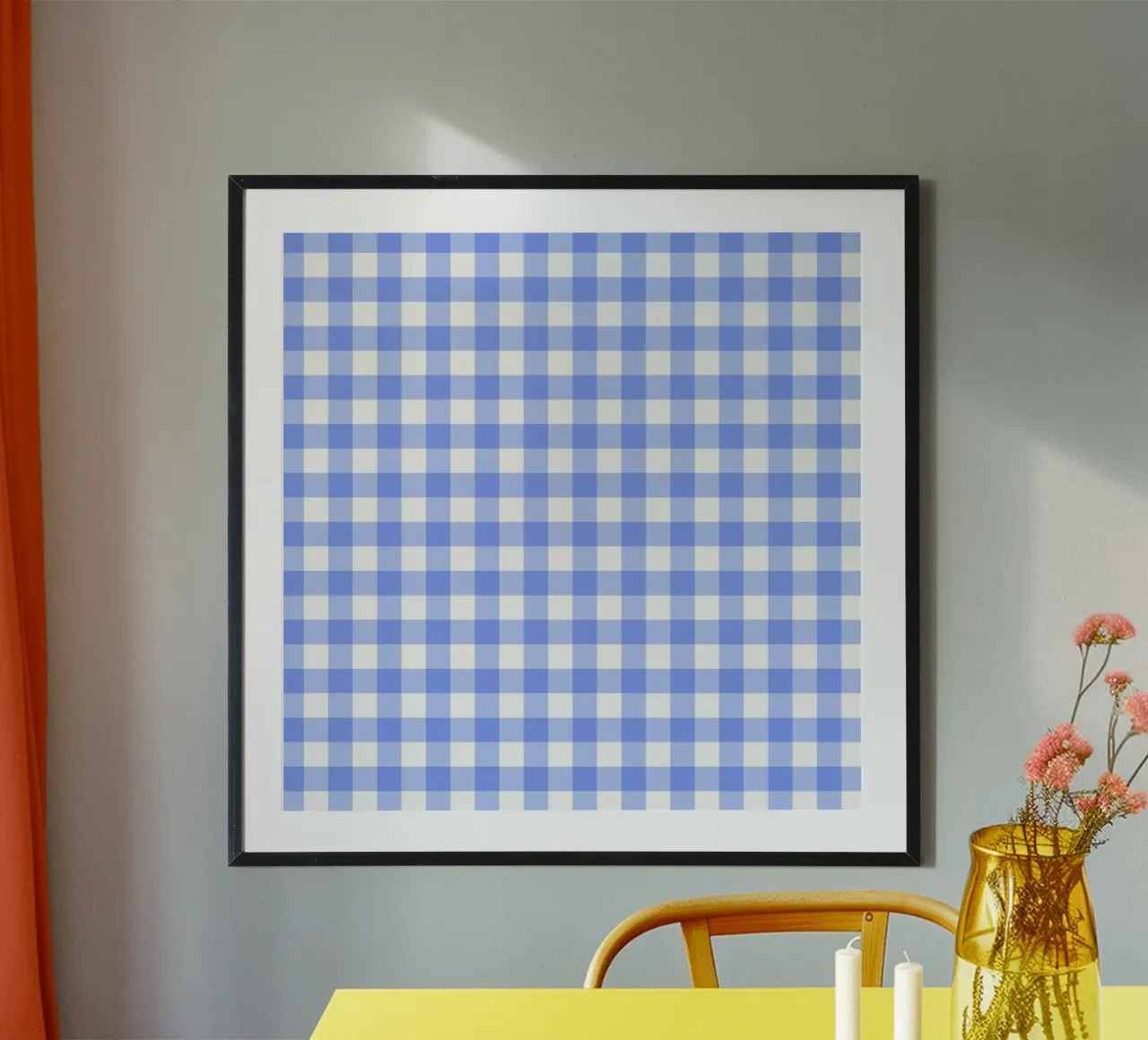 Gingham blu pastello poster da Happy Littles