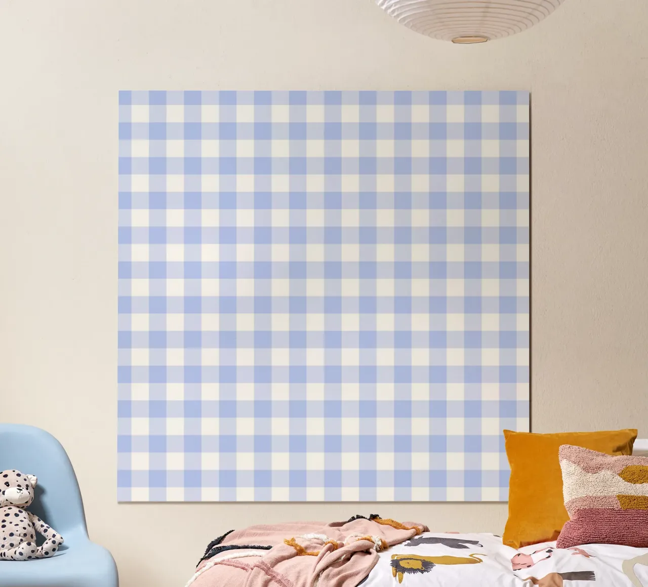 Gingham blu pastello poster da Happy Littles