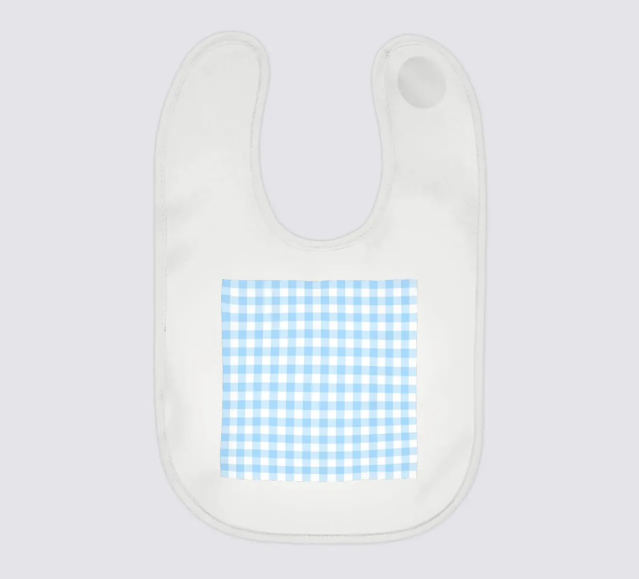 Gingham blu pastello bavaglino da Happy Littles