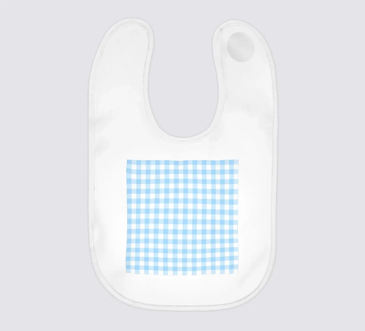 Gingham blu pastello bavaglino da Happy Littles