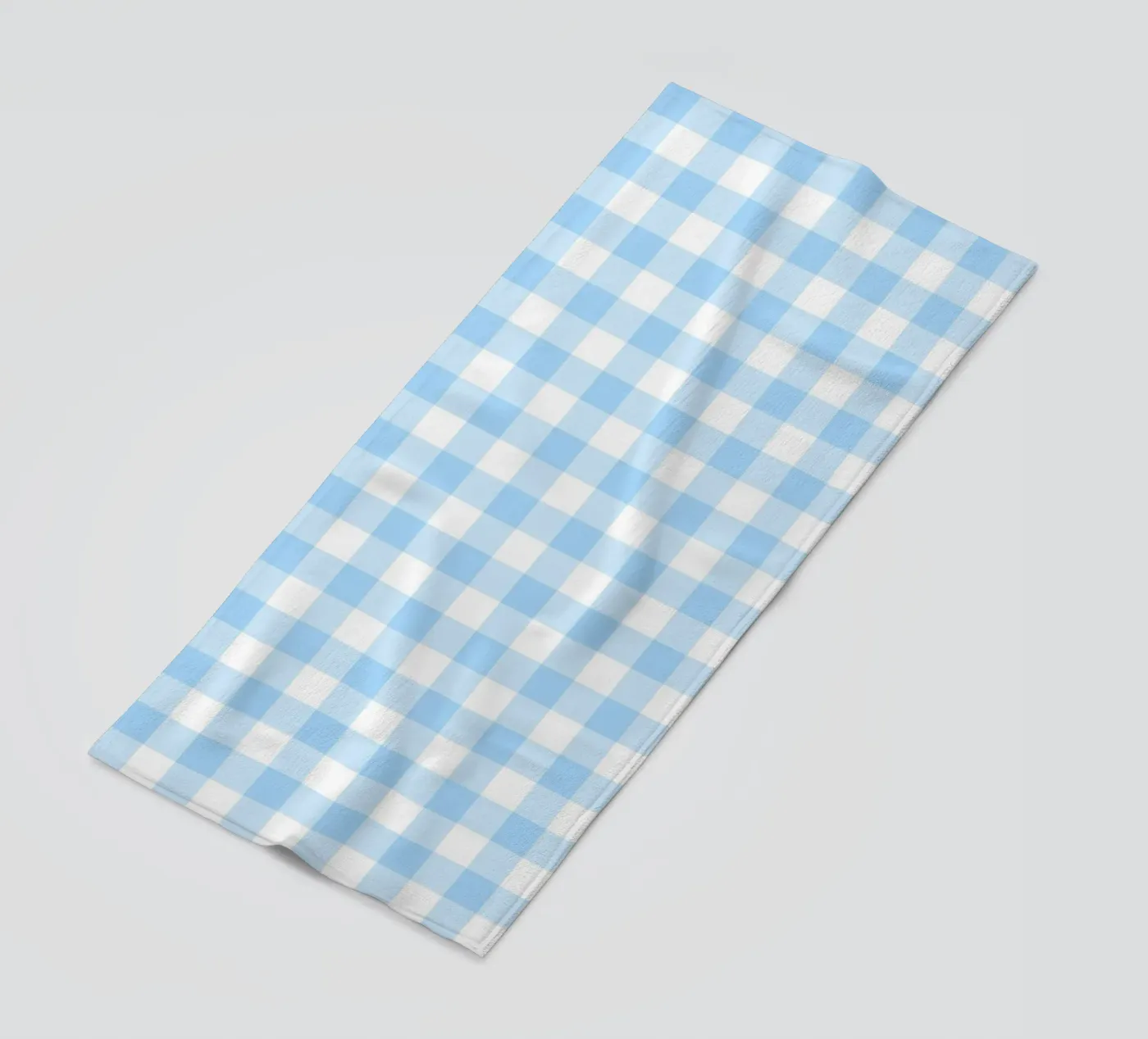 Gingham blu pastello telo mare da Happy Littles