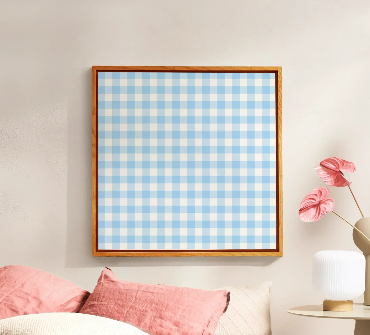 Pastelblauw geruit acryl van Happy Littles