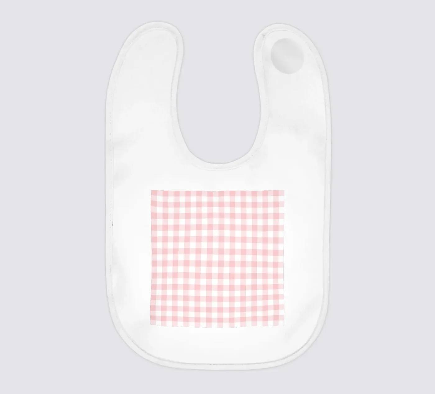 Pastel Blush Pink Gingham bavaglino da Happy Littles
