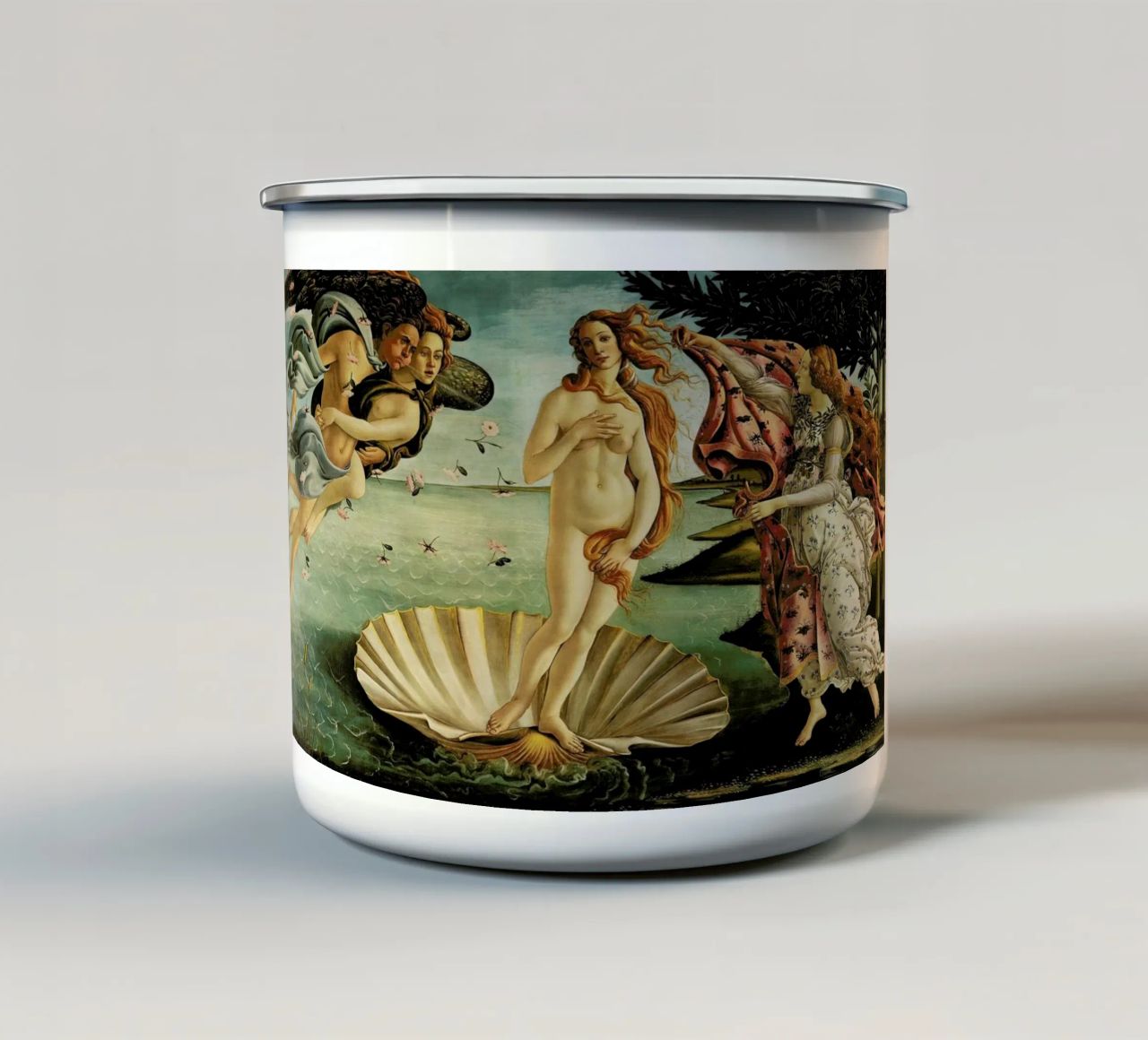 Botticelli - The Birth of Venus tazza in smalto da Vintage by JUNIQE