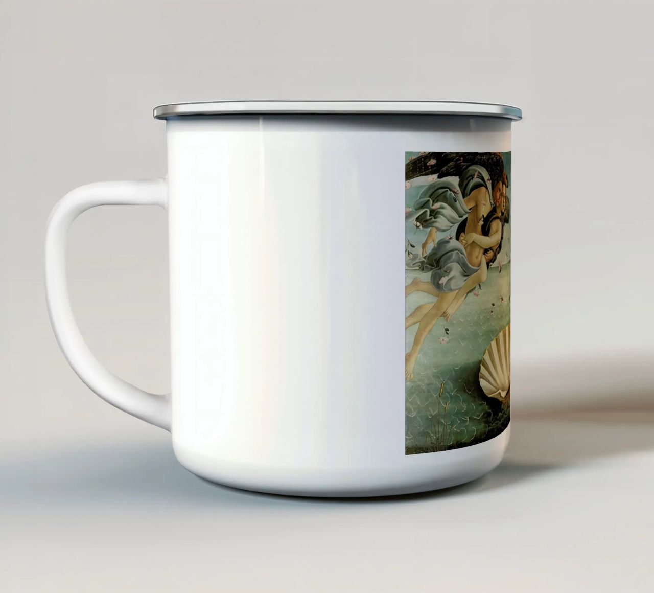 Botticelli - The Birth of Venus tazza in smalto da Vintage by JUNIQE